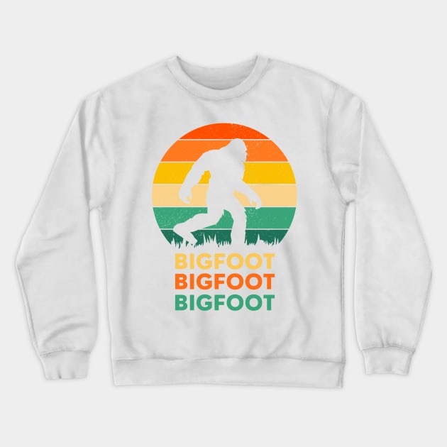 Bigfoot Enthusiast Tee, 70's Style Sasquatch Shirt, Fun Outdoors Apparel, Unique Gift for Cryptozoology Fans Crewneck Sweatshirt by TeeGeek Boutique
